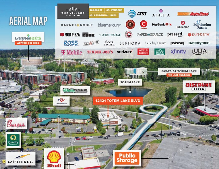 12421-12431 Totem Lake Blvd, Kirkland, WA à louer - Photo du bâtiment - Image 2 de 15