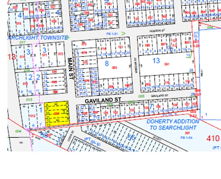 115 W Gaviland St, Searchlight, NV à vendre - Plan cadastral - Image 2 de 32