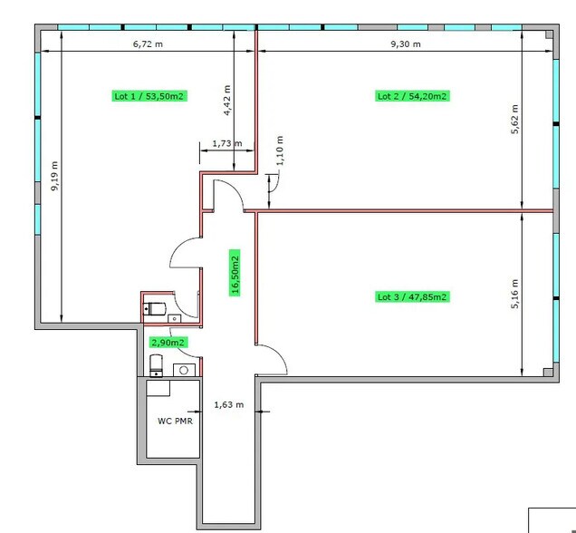 Office in Aubagne for lease - Floor Plan - Image 3 of 3