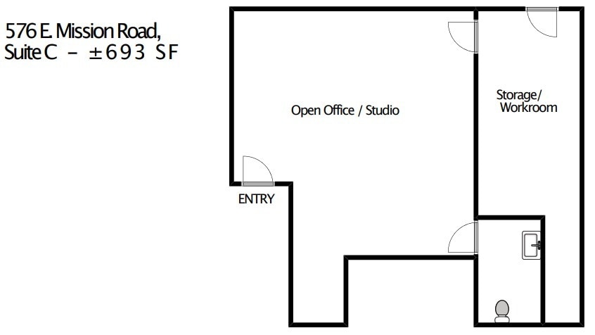 574-578 E Mission Rd, San Marcos, CA for lease Floor Plan- Image 1 of 1