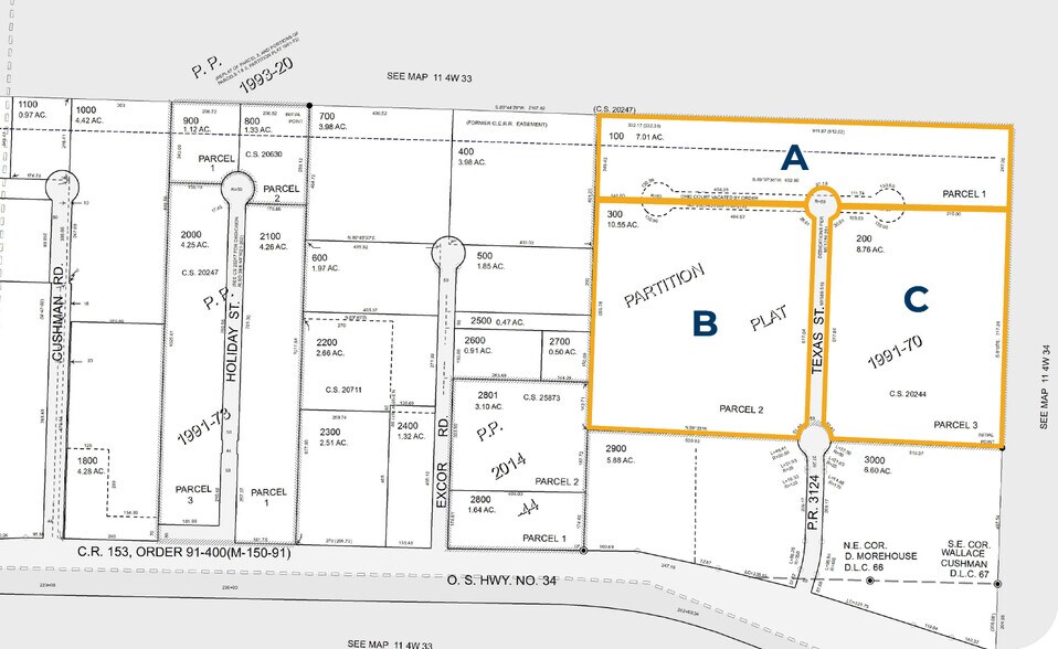 33901-34027 Texas St SW, Albany, OR à vendre - Plan cadastral - Image 3 de 3