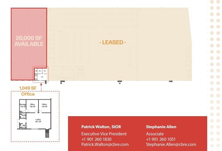 4250 Concorde Rd, Memphis, TN for lease - Floor Plan - Image 2 of 2