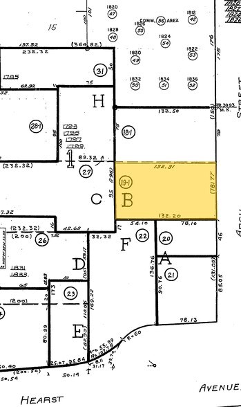 1862 Arch St, Berkeley, CA à vendre - Plan cadastral - Image 3 de 3