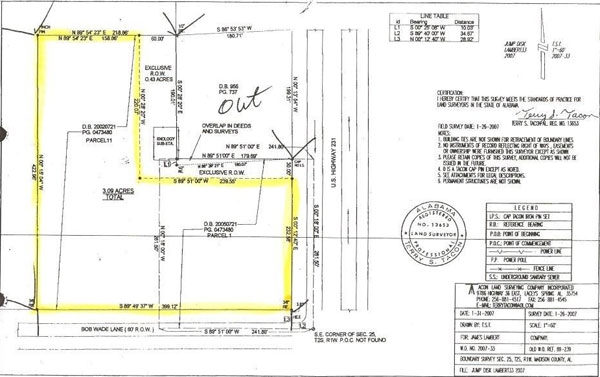 Bob Wade Ln NW, Huntsville, AL à vendre - Plan cadastral - Image 1 de 1