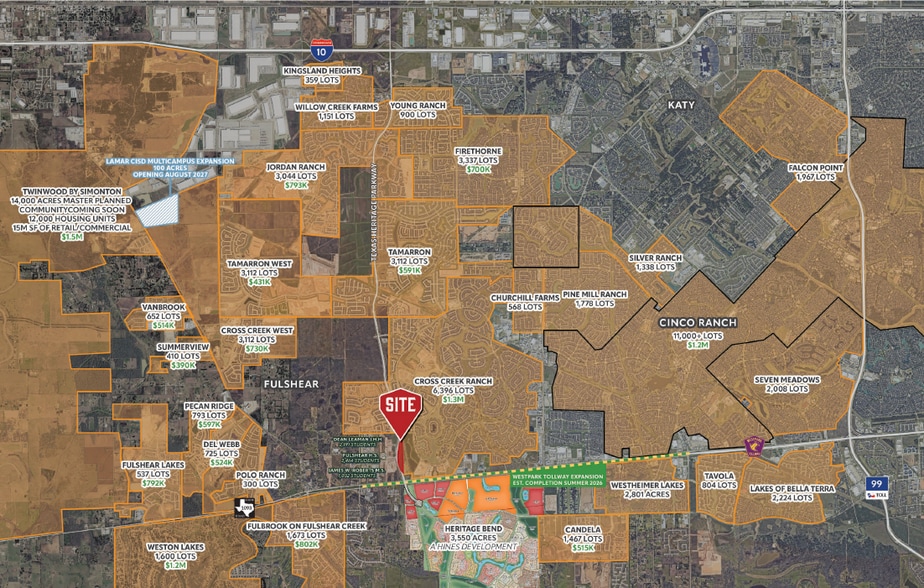 NEQ & NWC Texas Herritage Pkwy & Westpark Tollway, Fulshear, TX for lease - Building Photo - Image 3 of 4