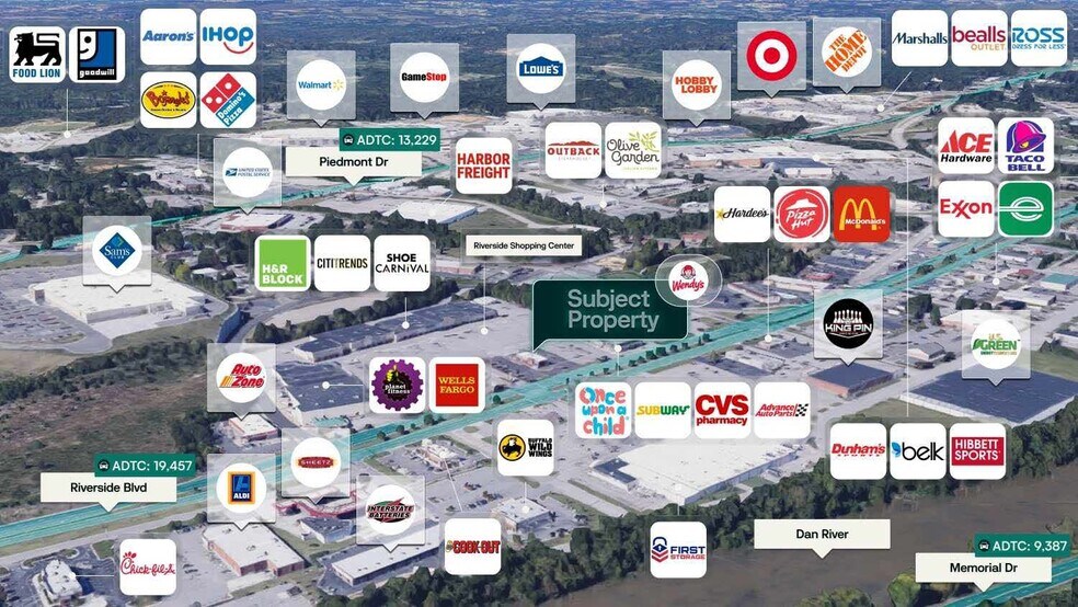 3260 Riverside Dr, Danville, VA à vendre - Photo du bâtiment - Image 2 de 2