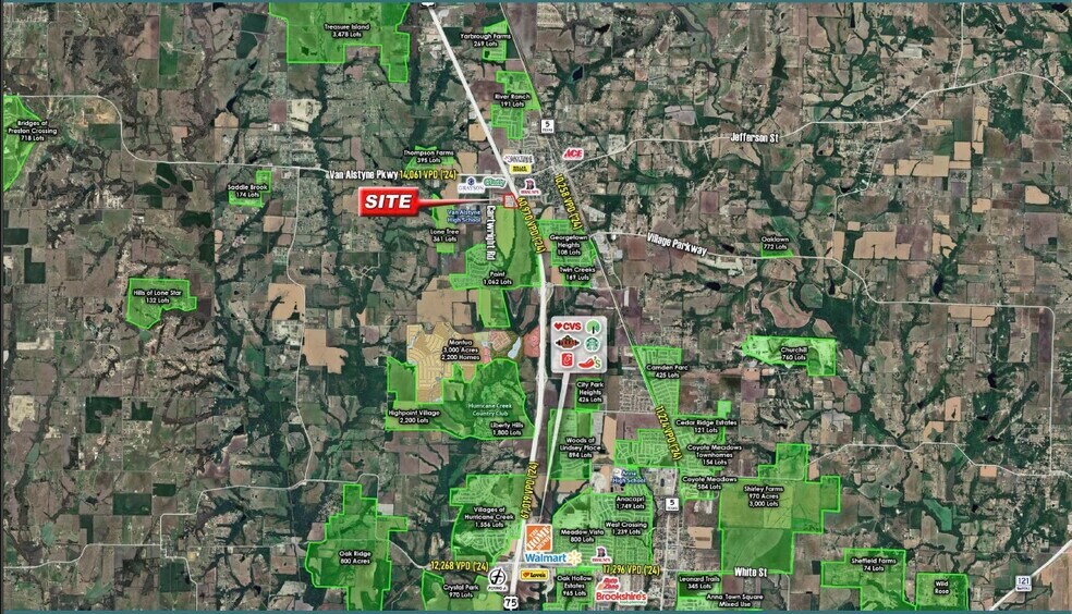 I-75, Van Alstyne, TX à vendre - Aérien - Image 2 de 5