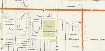 3210 N Zuehlke Dr, Appleton, WI - AERIAL  map view