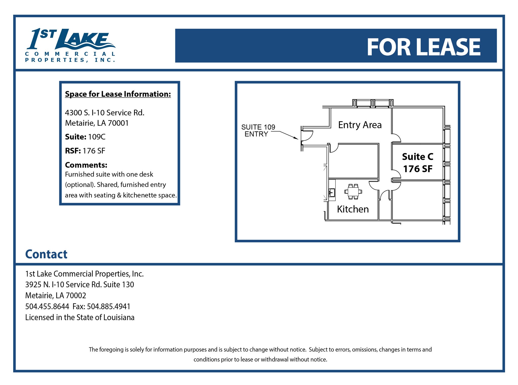 4300 S I-10 Service Rd, Metairie, LA à louer Plan d’étage- Image 1 de 1
