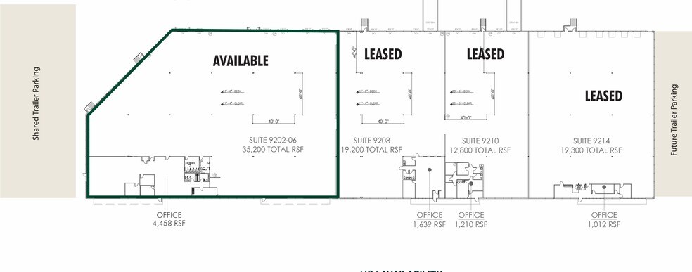 9202-9214 E 33rd St, Indianapolis, IN à louer - Plan d’étage - Image 2 de 3