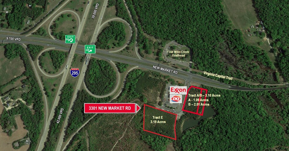 3301 New Market Rd, Richmond, VA for lease - Aerial - Image 2 of 3