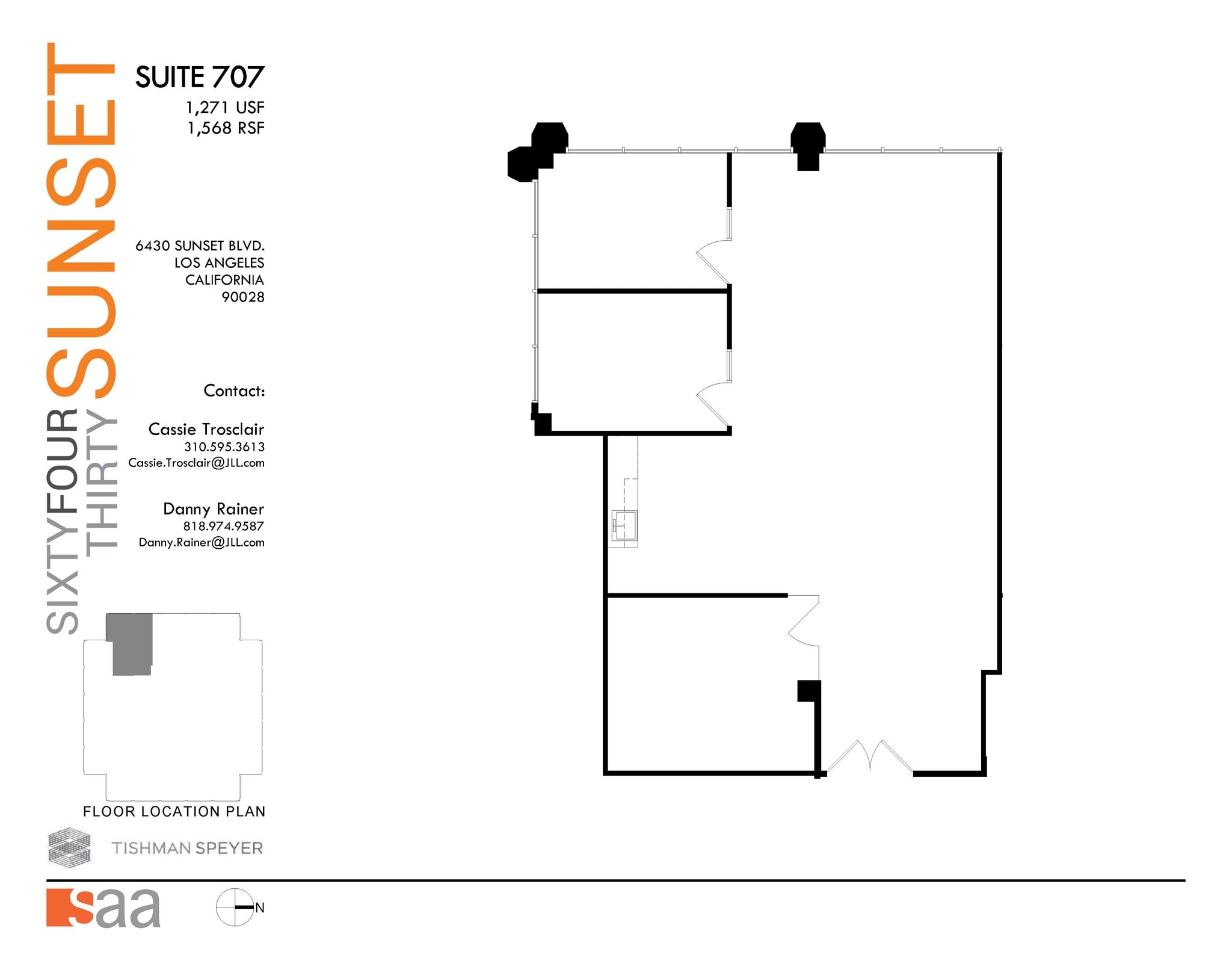 6430 W Sunset Blvd, Los Angeles, CA for lease Floor Plan- Image 1 of 1