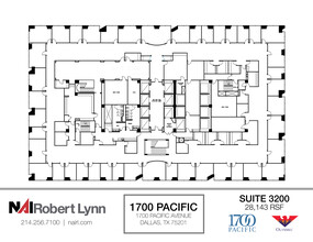 1700 Pacific Ave, Dallas, TX à louer Plan d  tage- Image 1 de 1