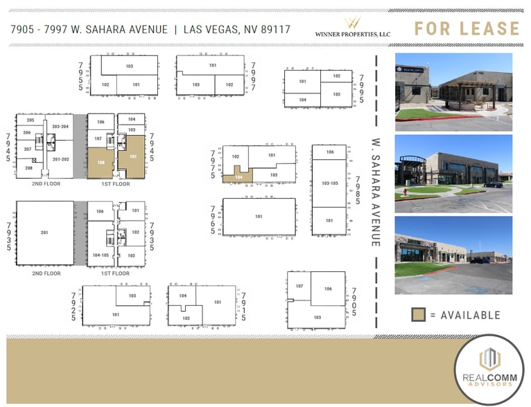 7905-7995 W Sahara Ave, Las Vegas, NV for lease - Site Plan - Image 3 of 4