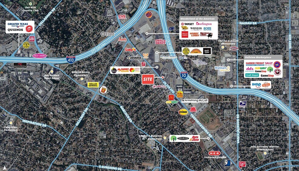 4250 Fredericksburg Rd, San Antonio, TX à vendre - Aérien - Image 2 de 4