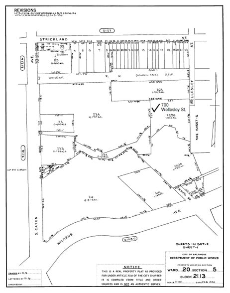 700 Wellesley St, Baltimore, MD à vendre - Plan cadastral - Image 2 de 2