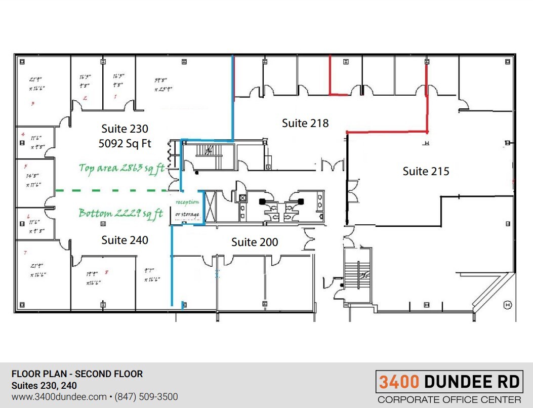 3400 Dundee Rd, Northbrook, IL for lease Floor Plan- Image 1 of 2