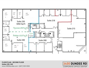 3400 Dundee Rd, Northbrook, IL for lease Floor Plan- Image 1 of 2