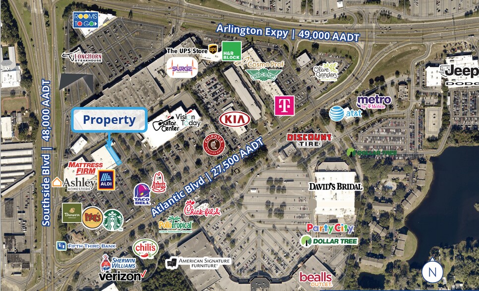 9317-9337 Atlantic Blvd, Jacksonville, FL à louer - Photo du bâtiment - Image 3 de 5