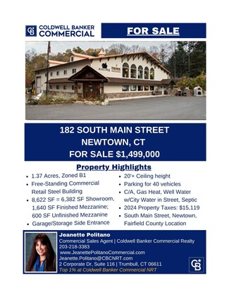 More details for 182 S Main St, Newtown, CT - Retail for Sale