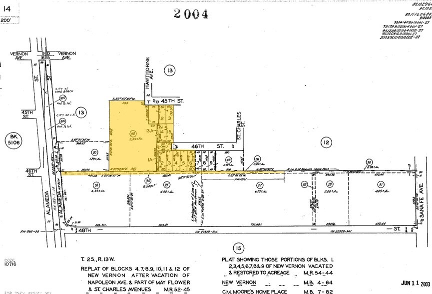 1938-1946 E 46th St, Los Angeles, CA à louer - Plan cadastral - Image 3 de 11