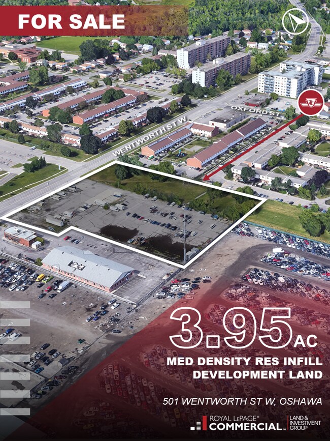 Plus de détails pour 501 Wentworth St, Oshawa, ON - Terrain à vendre