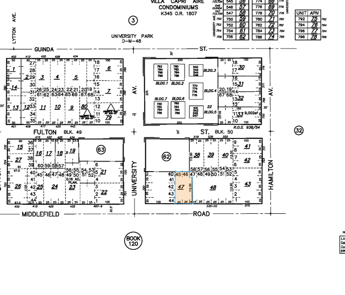 720 University Ave, Palo Alto, CA for lease - Plat Map - Image 3 of 3