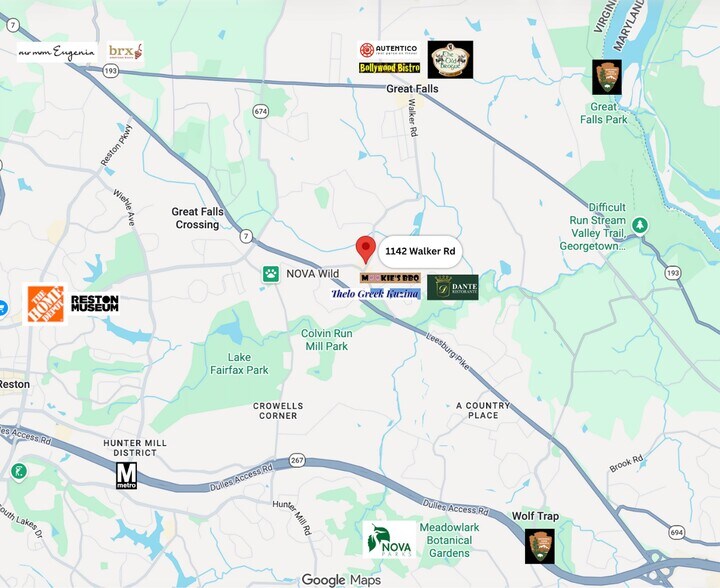 1142-1148 Walker Rd, Great Falls, VA for sale - Map - Image 2 of 7