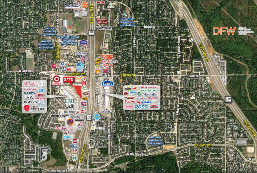 Hwy 121, Euless, TX for lease - Aerial - Image 1 of 3