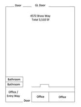 4570-4576 Brass Way, Dallas, TX à louer Plan d’étage- Image 1 de 1