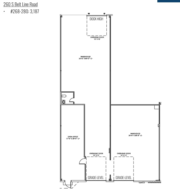 350 S Belt Line Rd, Irving, TX à louer Plan d’étage- Image 1 de 4