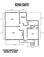 870 Wade Hampton Blvd, Greenville, SC à louer Plan d  tage- Image 1 de 2