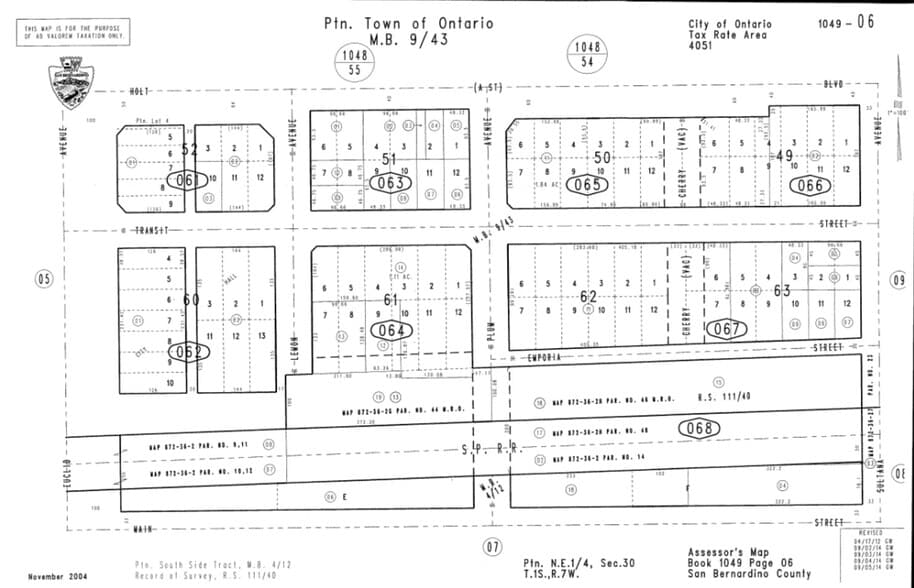 109 E Main St, Ontario, CA à louer - Plan cadastral - Image 2 de 2
