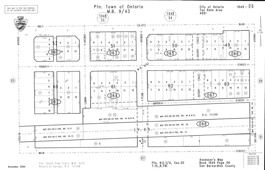 109 E Main St, Ontario, CA for lease - Plat Map - Image 2 of 2