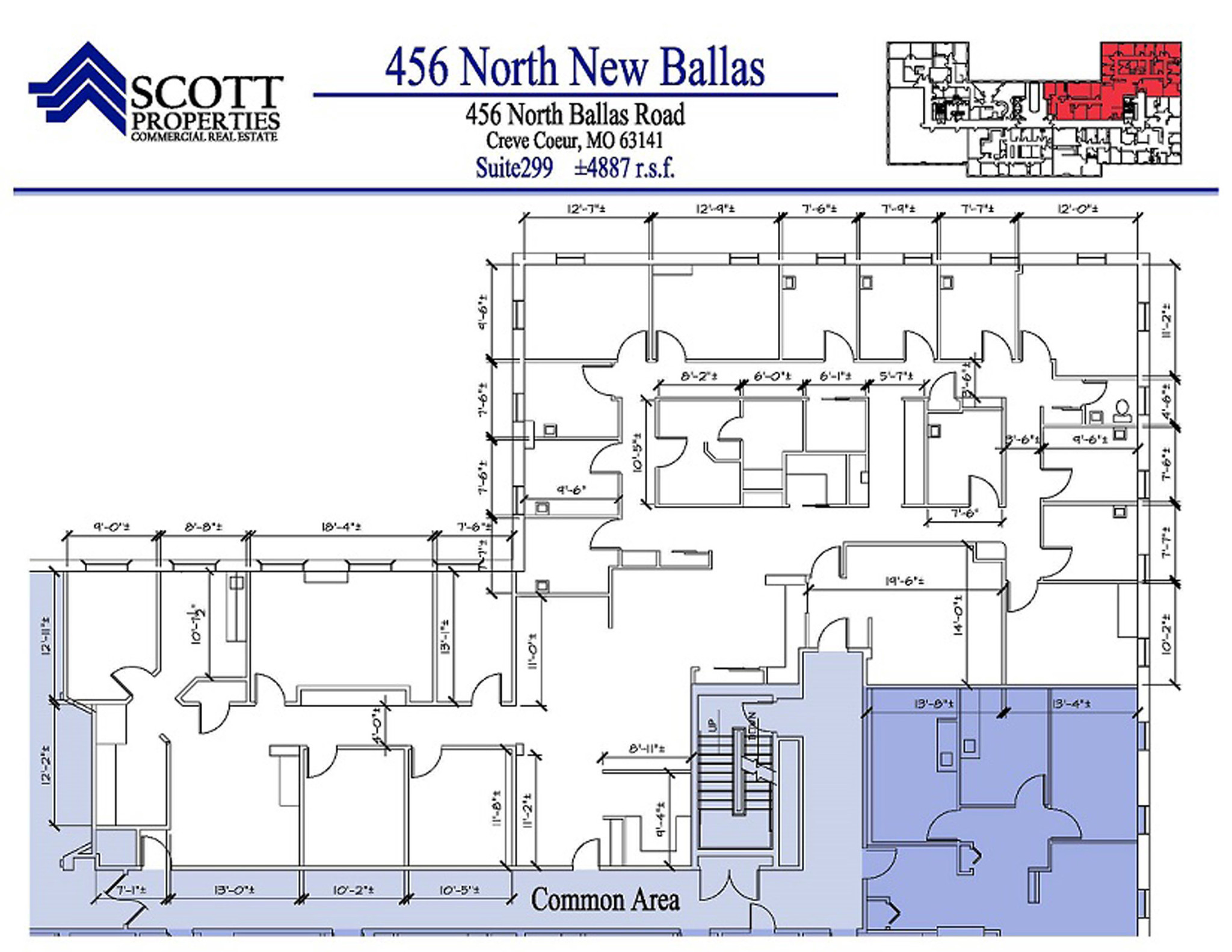 456 N New Ballas Rd, Creve Coeur, MO for lease Floor Plan- Image 1 of 1