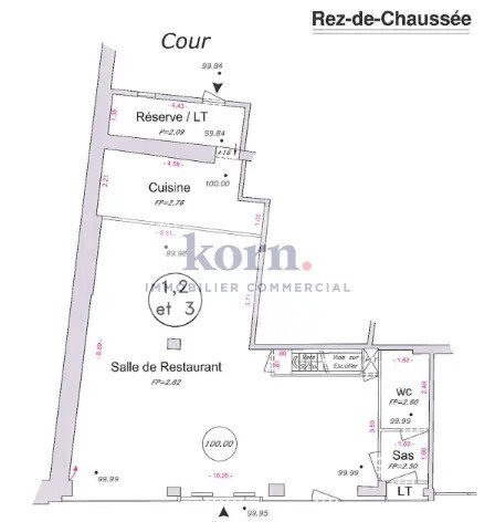 Commerce de détail dans Boulogne-Billancourt à louer Plan d’étage- Image 1 de 3