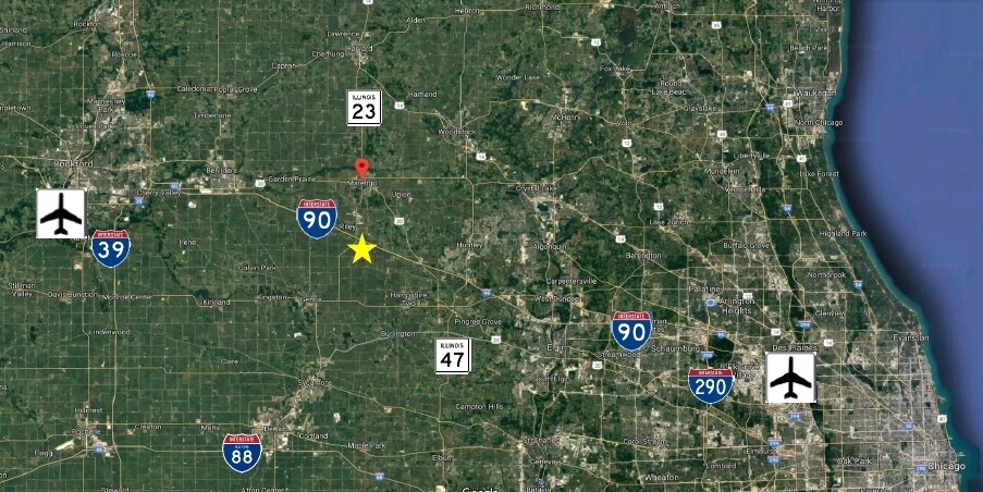 I-90 and IL Route 23, Marengo, IL à vendre - Aérien - Image 2 de 3