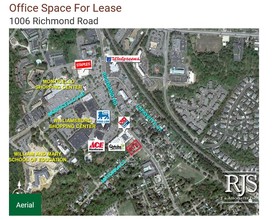 1006 Richmond Rd, Williamsburg, VA - AERIAL  map view