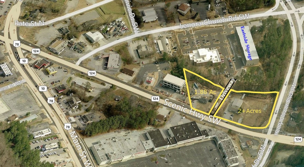 2340 Scenic Hwy 124, Snellville, GA à vendre - Aérien - Image 3 de 6