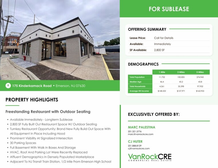 175 Kinderkamack Rd, Emerson, NJ for lease - Building Photo - Image 3 of 9