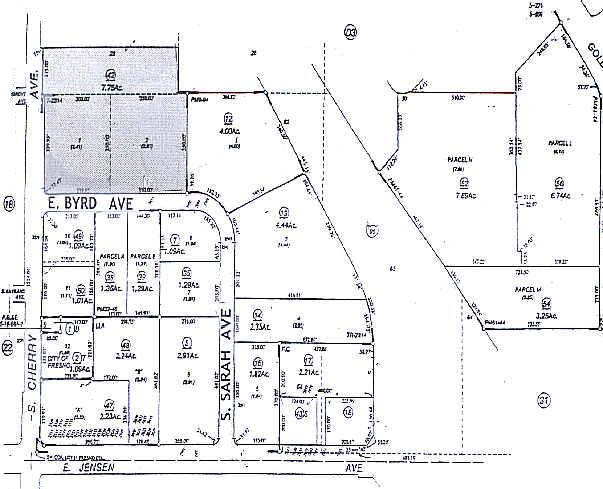 2651 E Byrd Ave, Fresno, CA for lease - Plat Map - Image 2 of 2