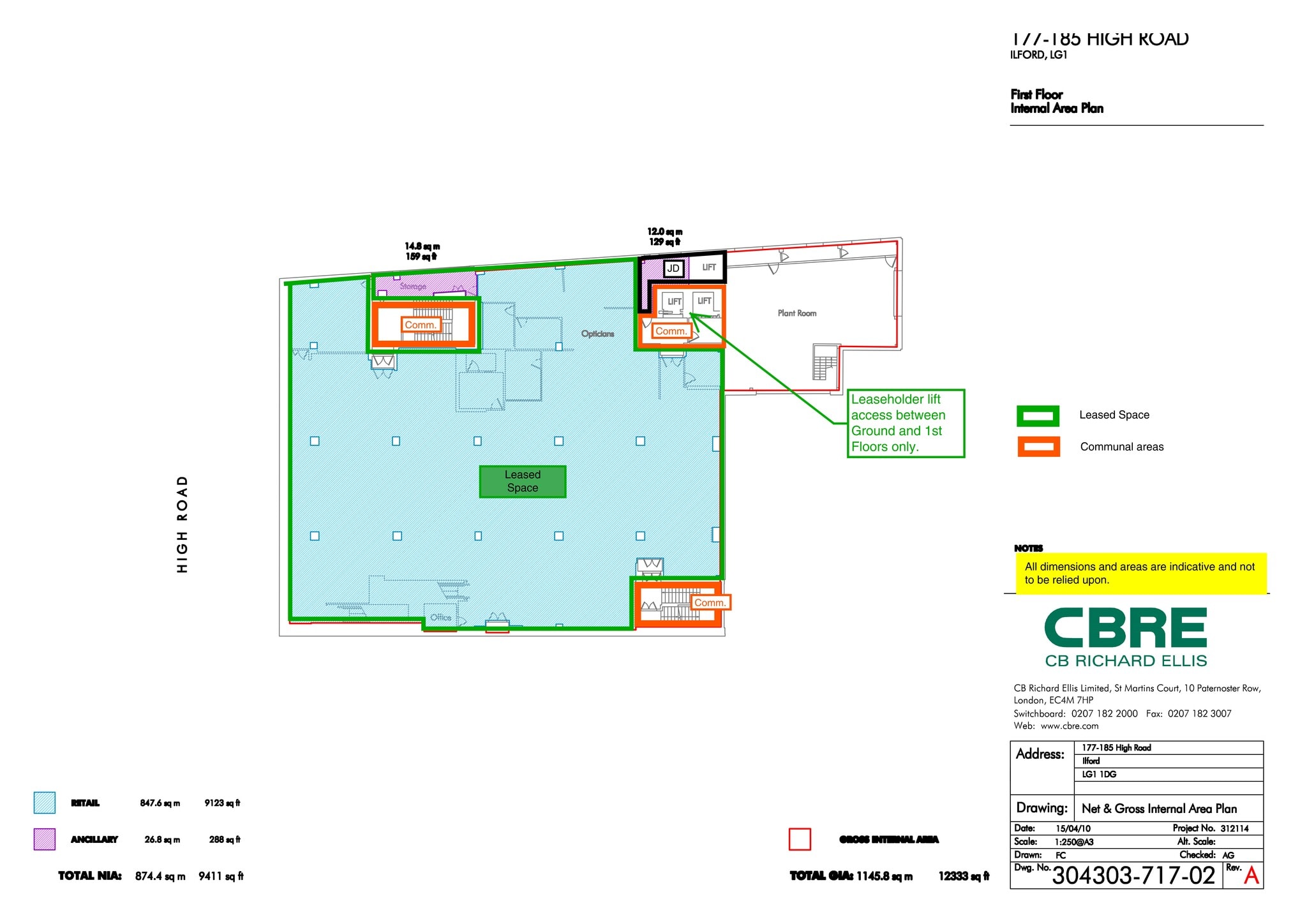 177-185 High Rd, Ilford for lease Site Plan- Image 1 of 2