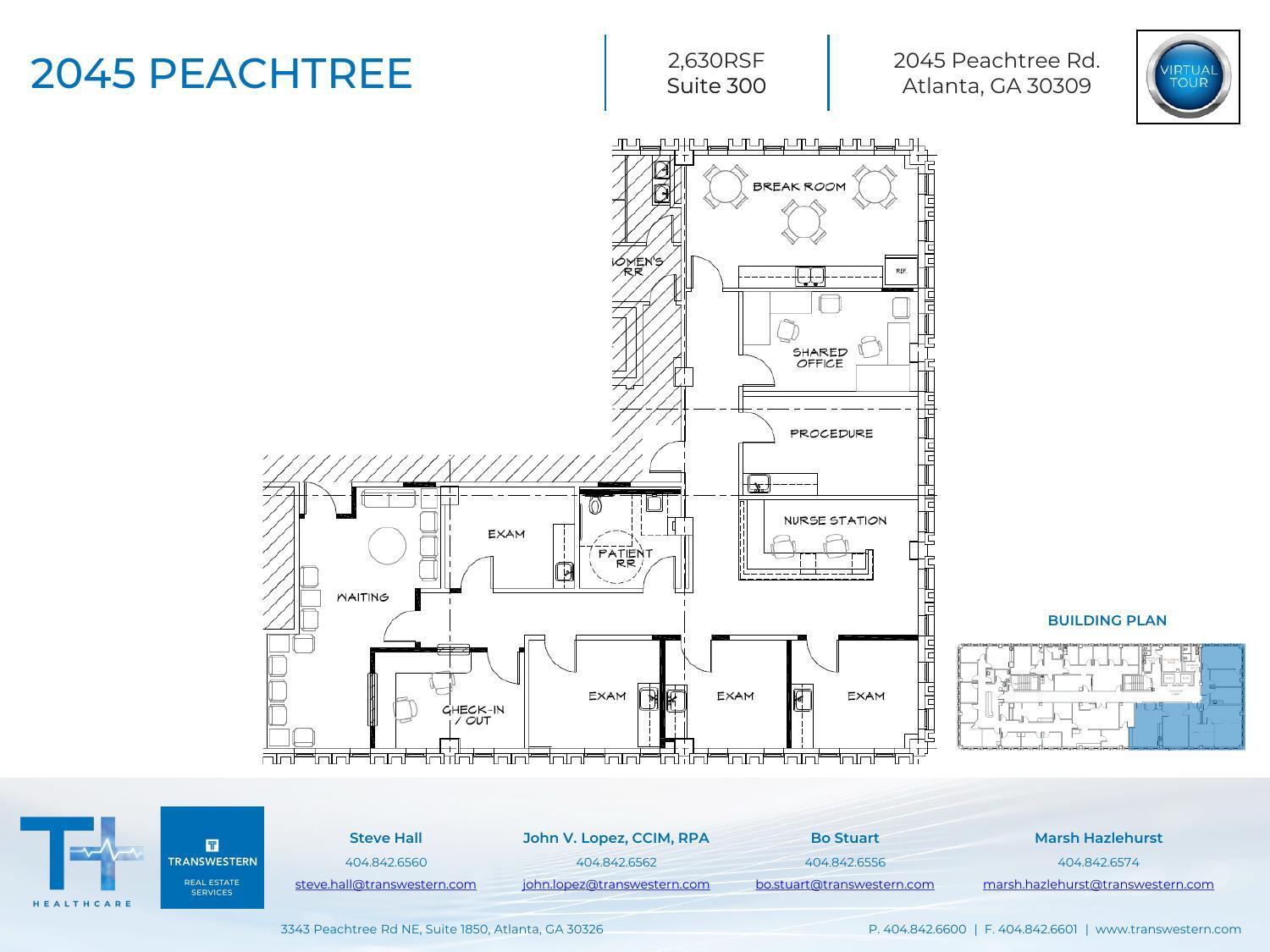 2045 Peachtree Rd NE, Atlanta, GA à louer Plan d’étage- Image 1 de 1