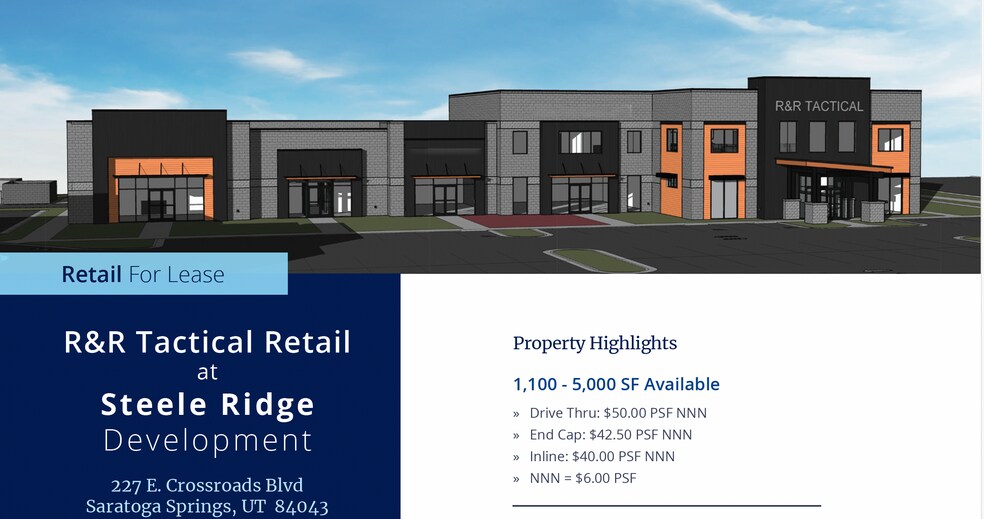 287 E Crossroads Blvd, Saratoga Springs, UT à vendre - Photo principale - Image 1 de 9