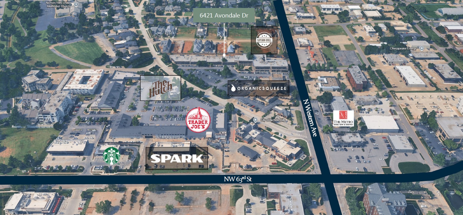 6412-6492 Avondale Dr, Oklahoma City, OK for lease Aerial- Image 1 of 7