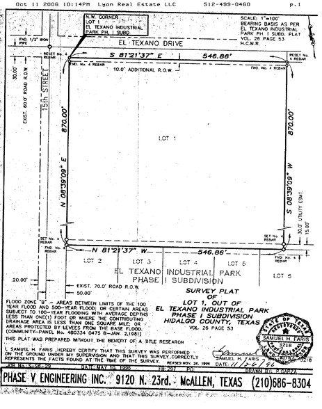 1700 E Ramon Ayala Dr, Hidalgo, TX à vendre - Plan cadastral - Image 3 de 5