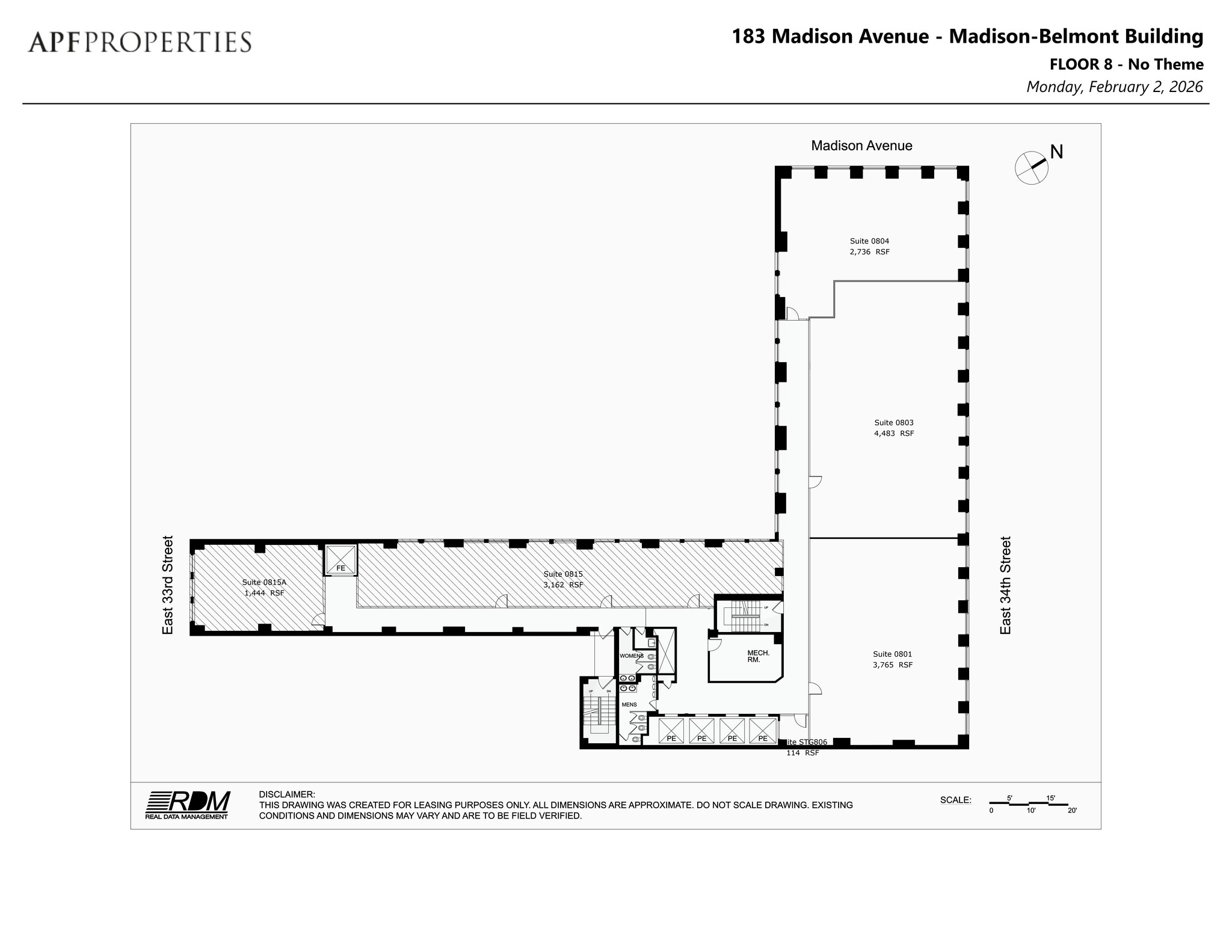 183 Madison Ave, New York, NY à louer Plan de site- Image 1 de 2