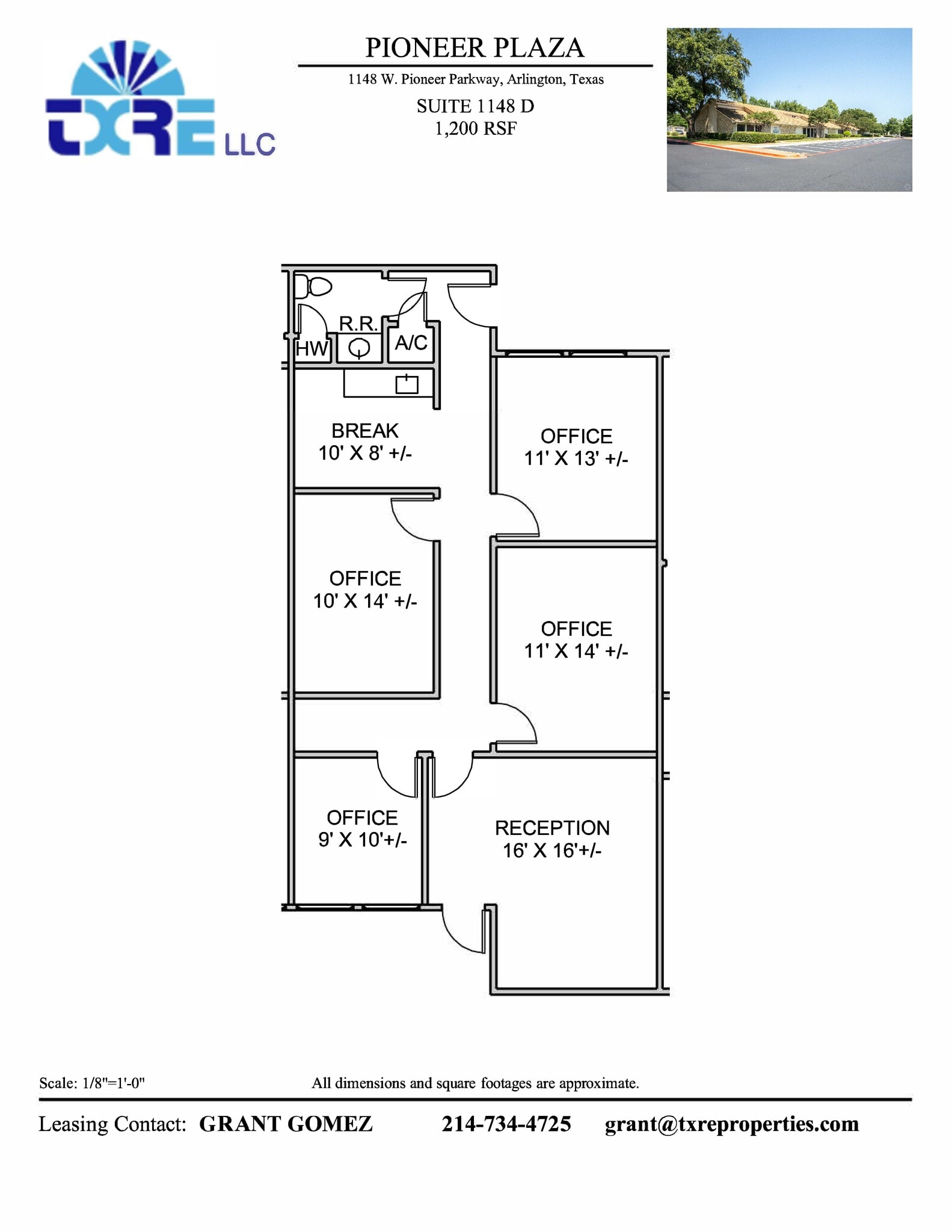 1116-1126 W Pioneer Pky, Arlington, TX for lease Floor Plan- Image 1 of 1