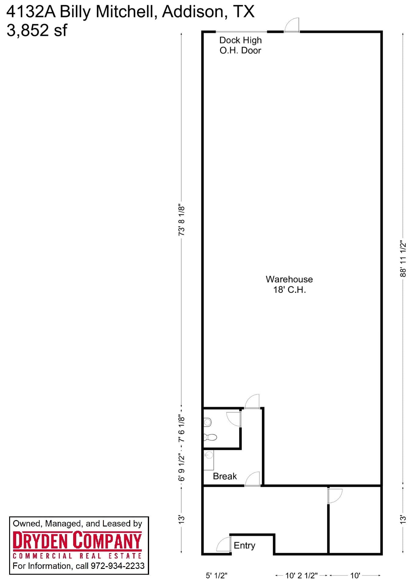 4124-4140 Billy Mitchell, Addison, TX for lease Floor Plan- Image 1 of 1