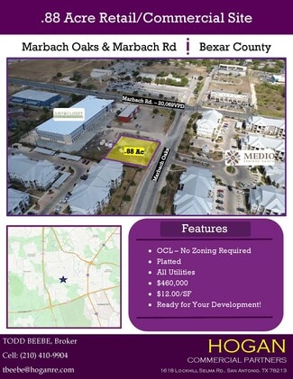 Plus de détails pour Marbach Oaks & Marbach Rd, San Antonio, TX - Terrain à vendre